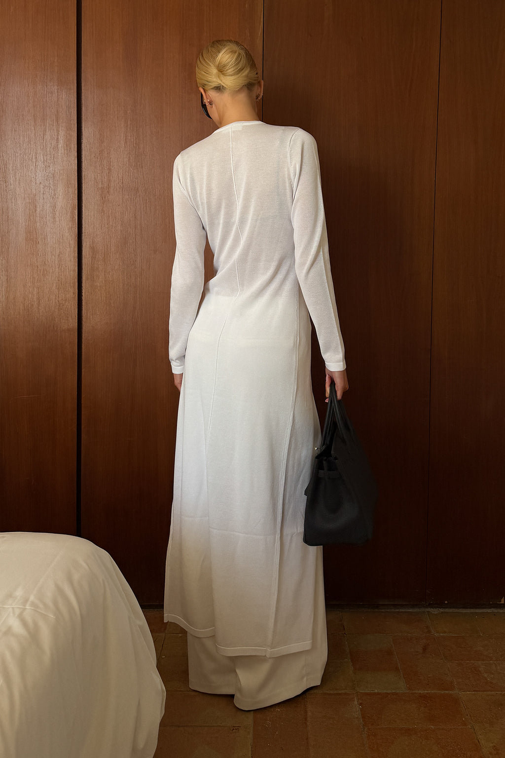 Cardigan Anélyne — White — alternate view 2