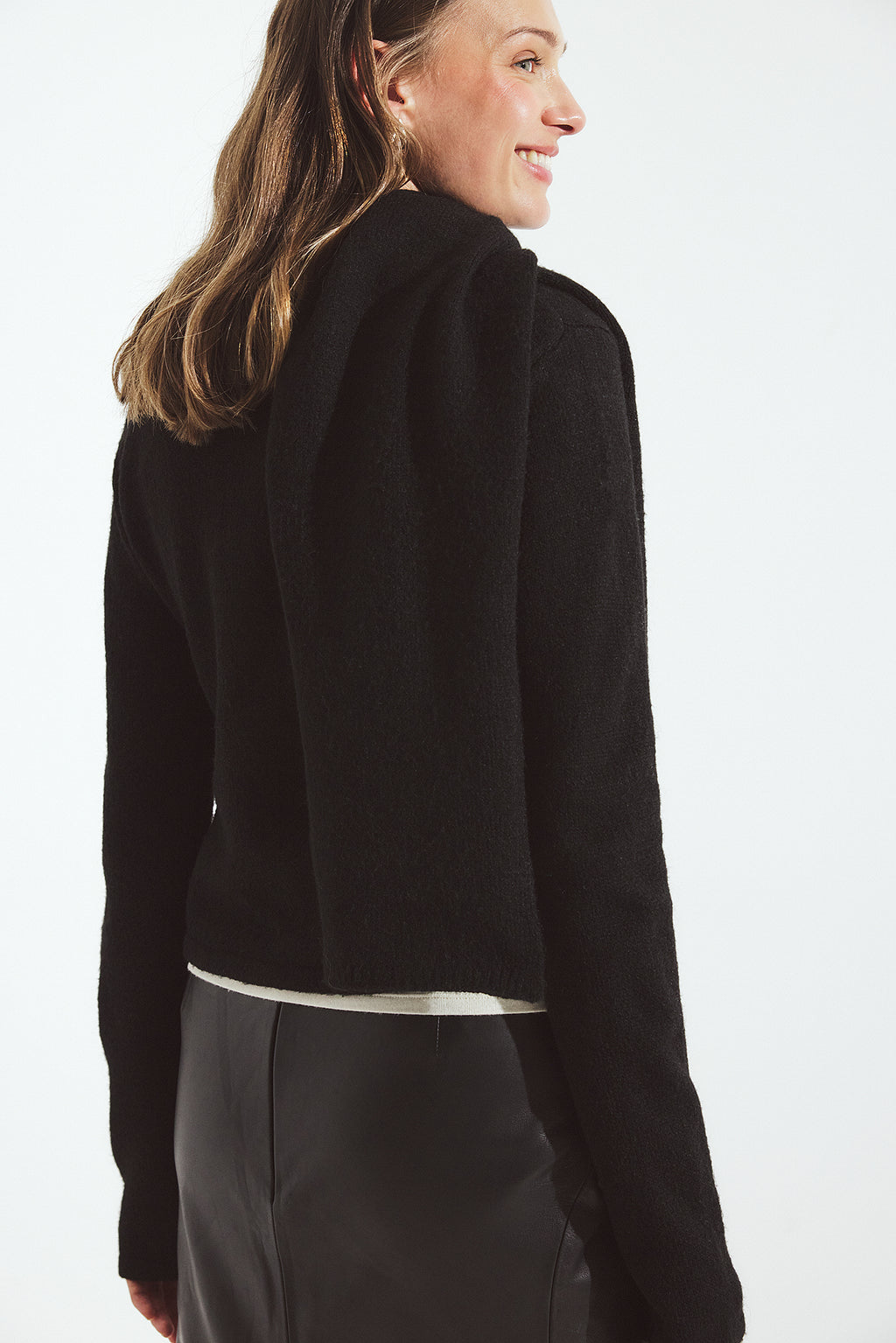 Cardigan Avelïa — Black — alternate view 2