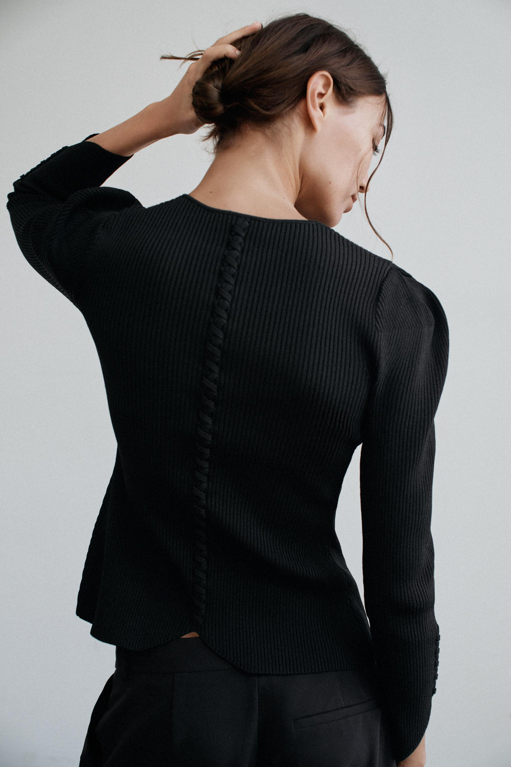 Cardigan Lyssora — Black — alternate view 2