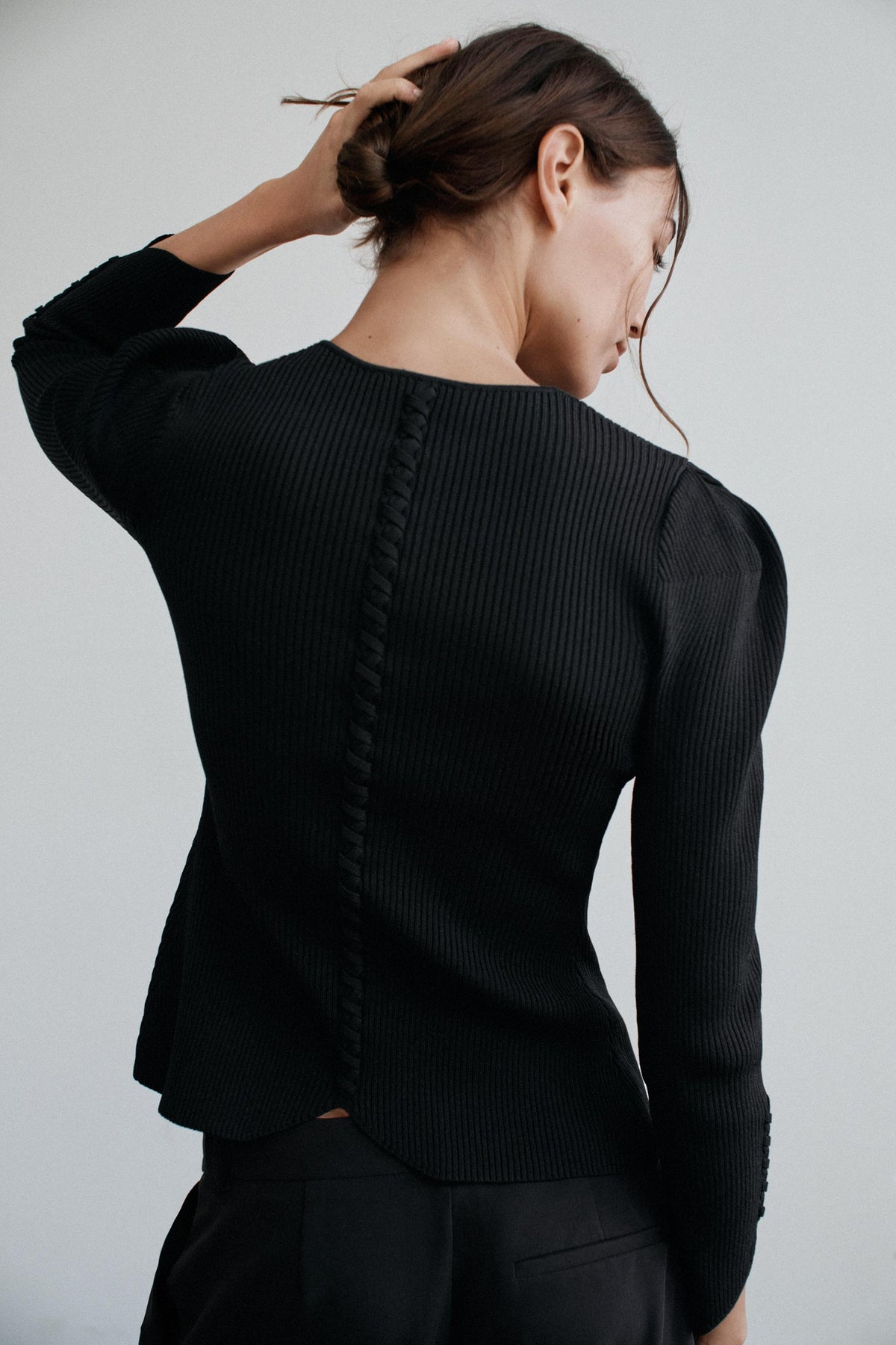 Cardigan Lyssora — Black — alternate view 2