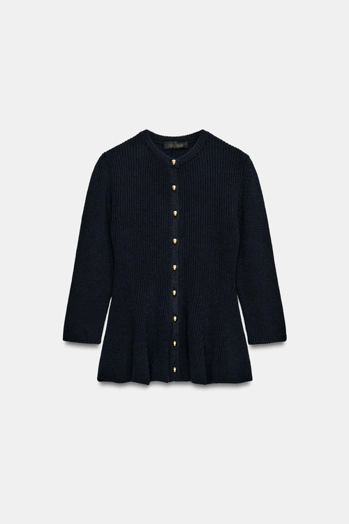 Cardigan Myréane — Navy blue — alternate view 1