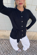 Cardigan Nelïa — Navy blue — streetwear look