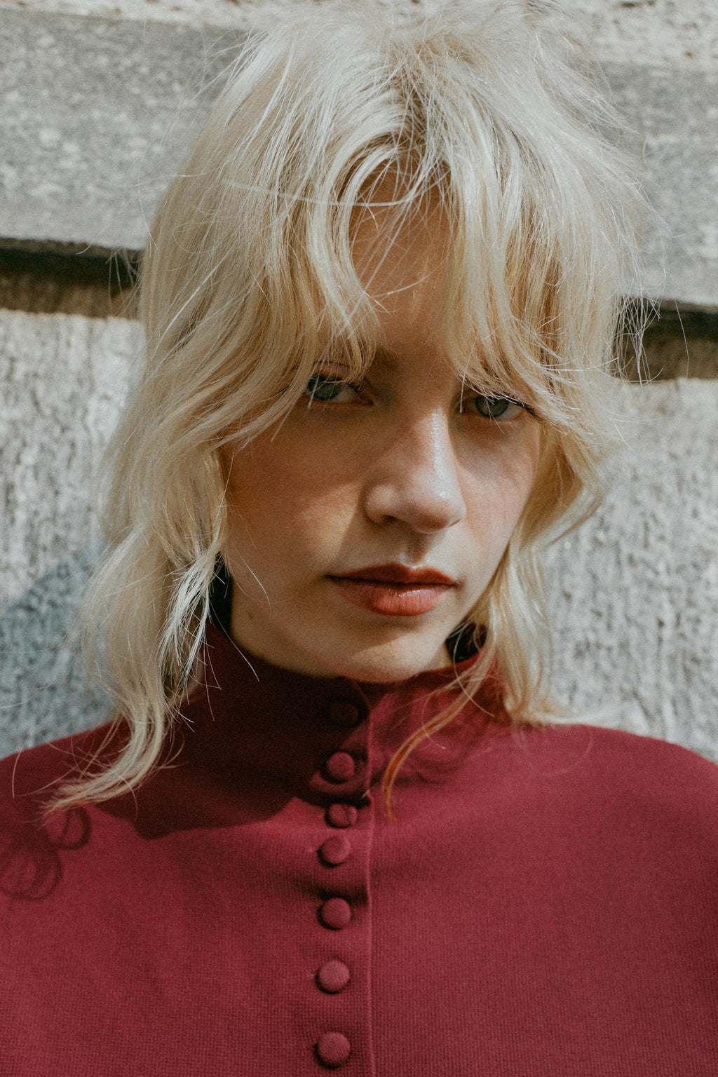 Cardigan Névalia — Burgundy — alternate view 3
