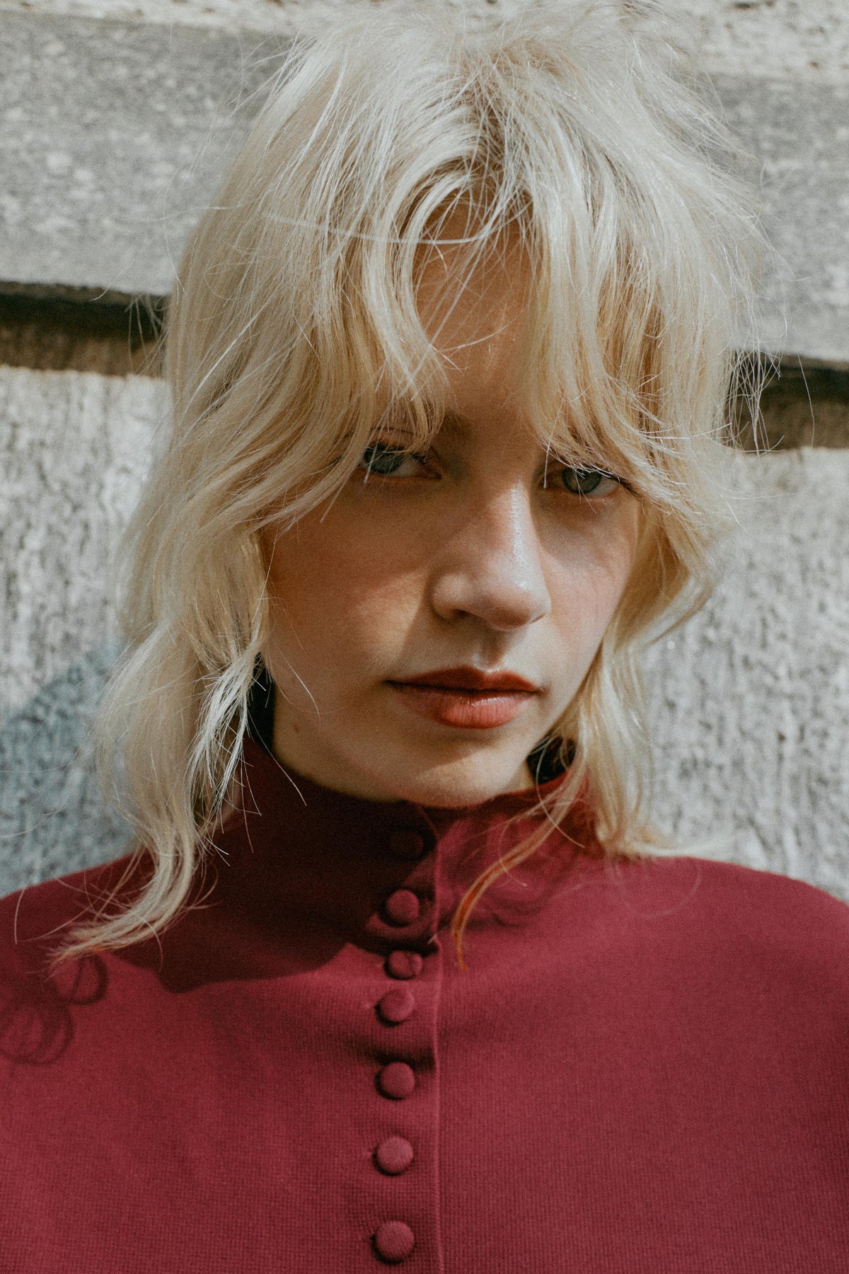 Cardigan Névalia — Burgundy — alternate view 3