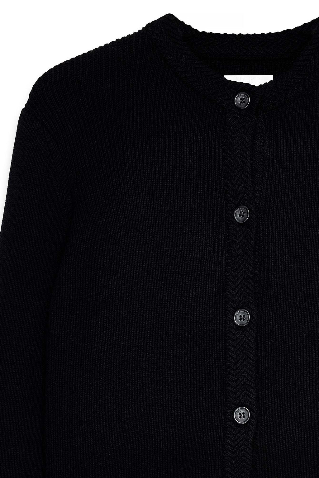 Cardigan Soléane — Black — fabric detail