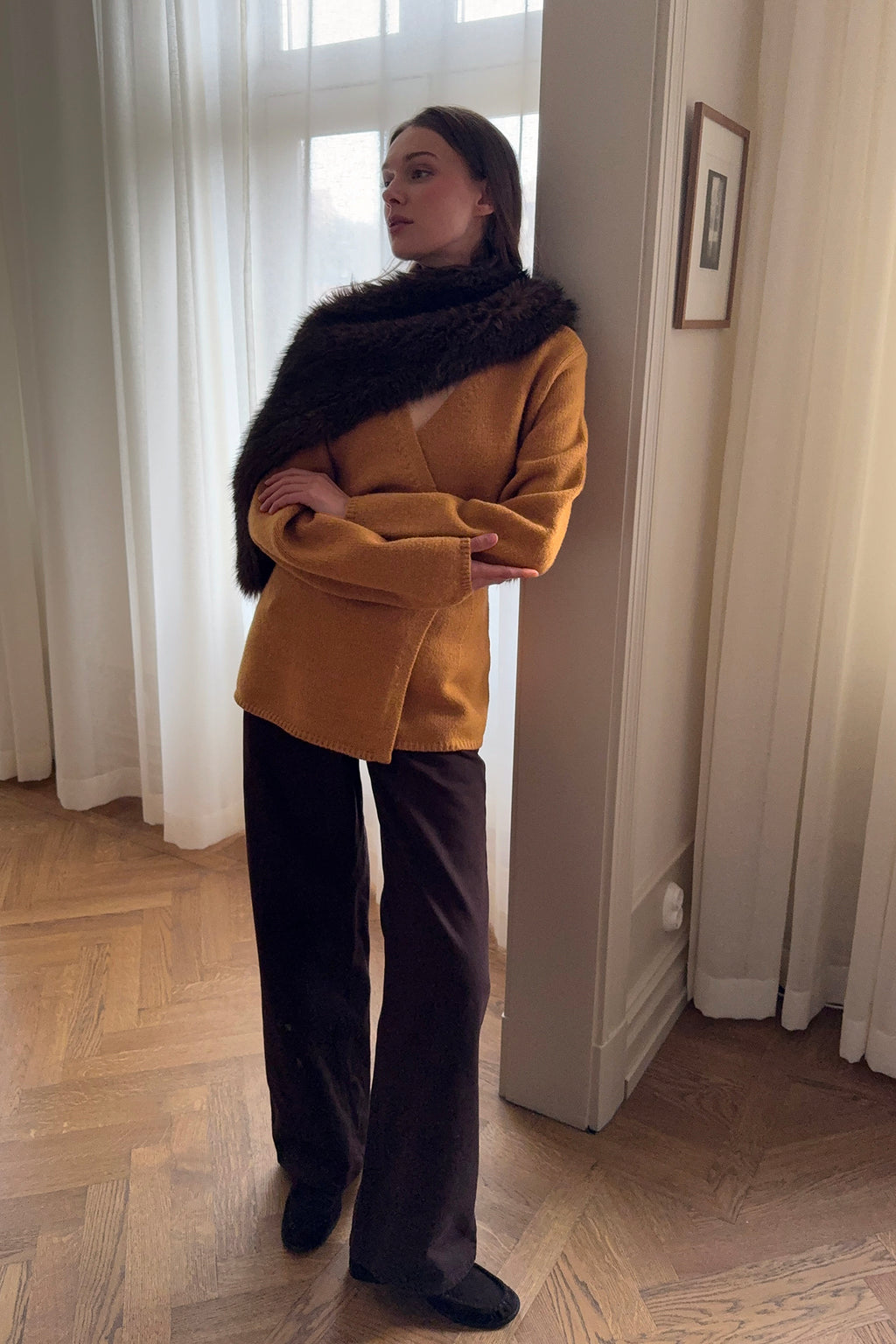 Cardigan Sorélia — Camel brown — alternate view 1