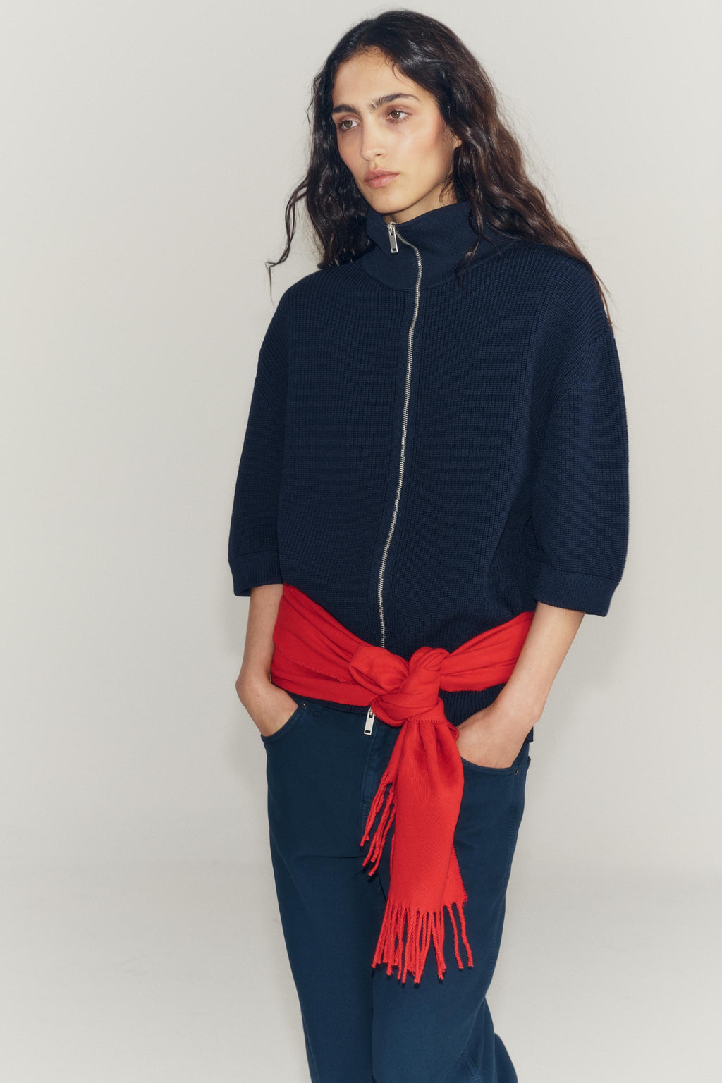 Cardigan Soryane — Navy blue — alternate view 1