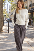 Cardigan Vaëlia — Off-white — streetwear look