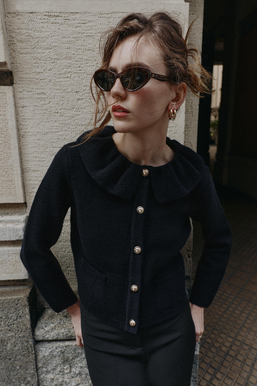 Cardigan Zéliane — Black — alternate view 1