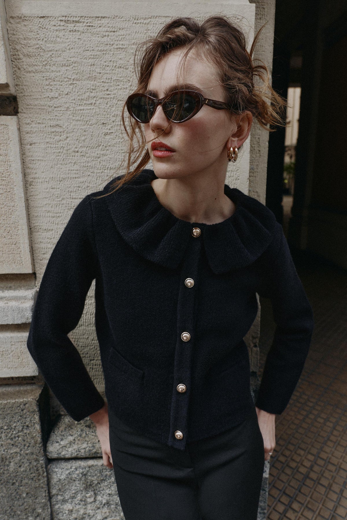 Cardigan Zéliane — Black — alternate view 1