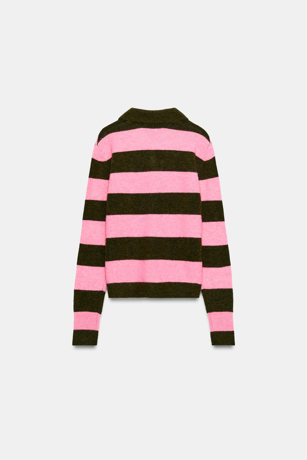 Cardigan Zyélia — Pink / dark green stripes — alternate view 3
